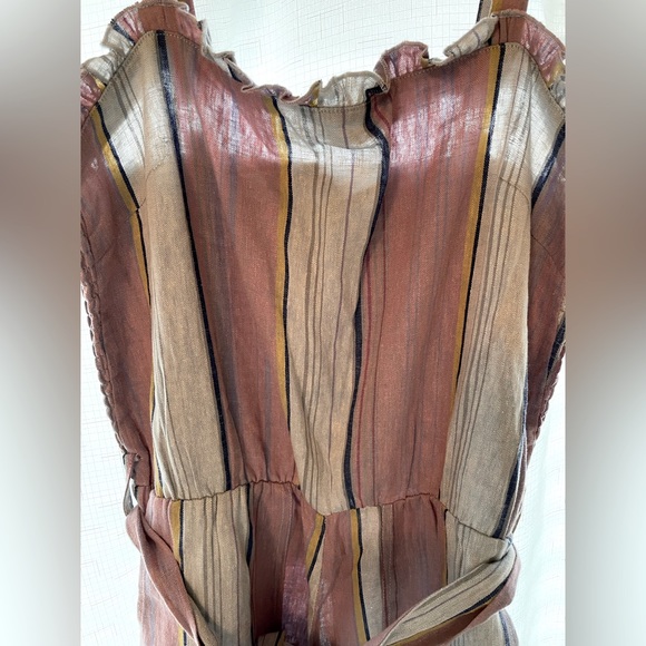 NWOT- Chaser striped linen jumpsuit. - Picture 2 of 5